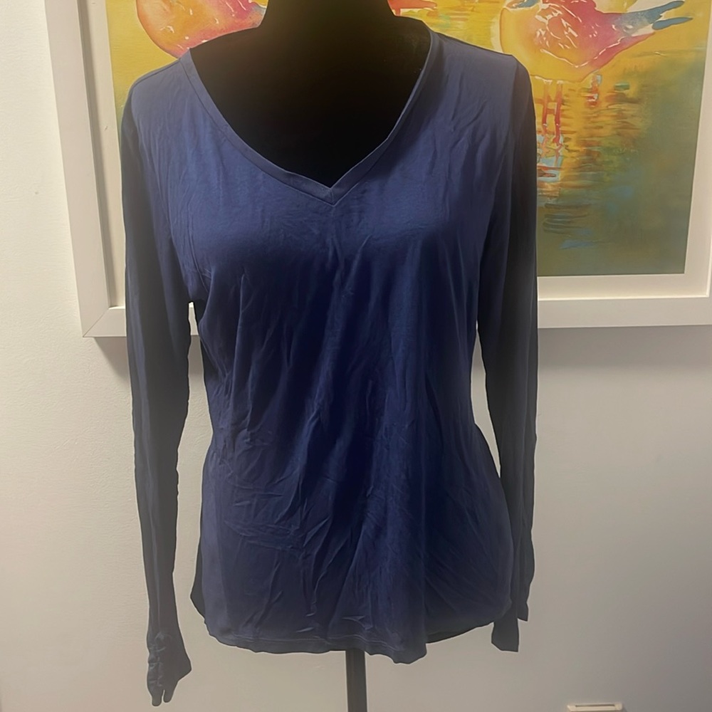 NWT CALVIN KLEIN long sleeve blue blouse from Calvin Klein . Size L